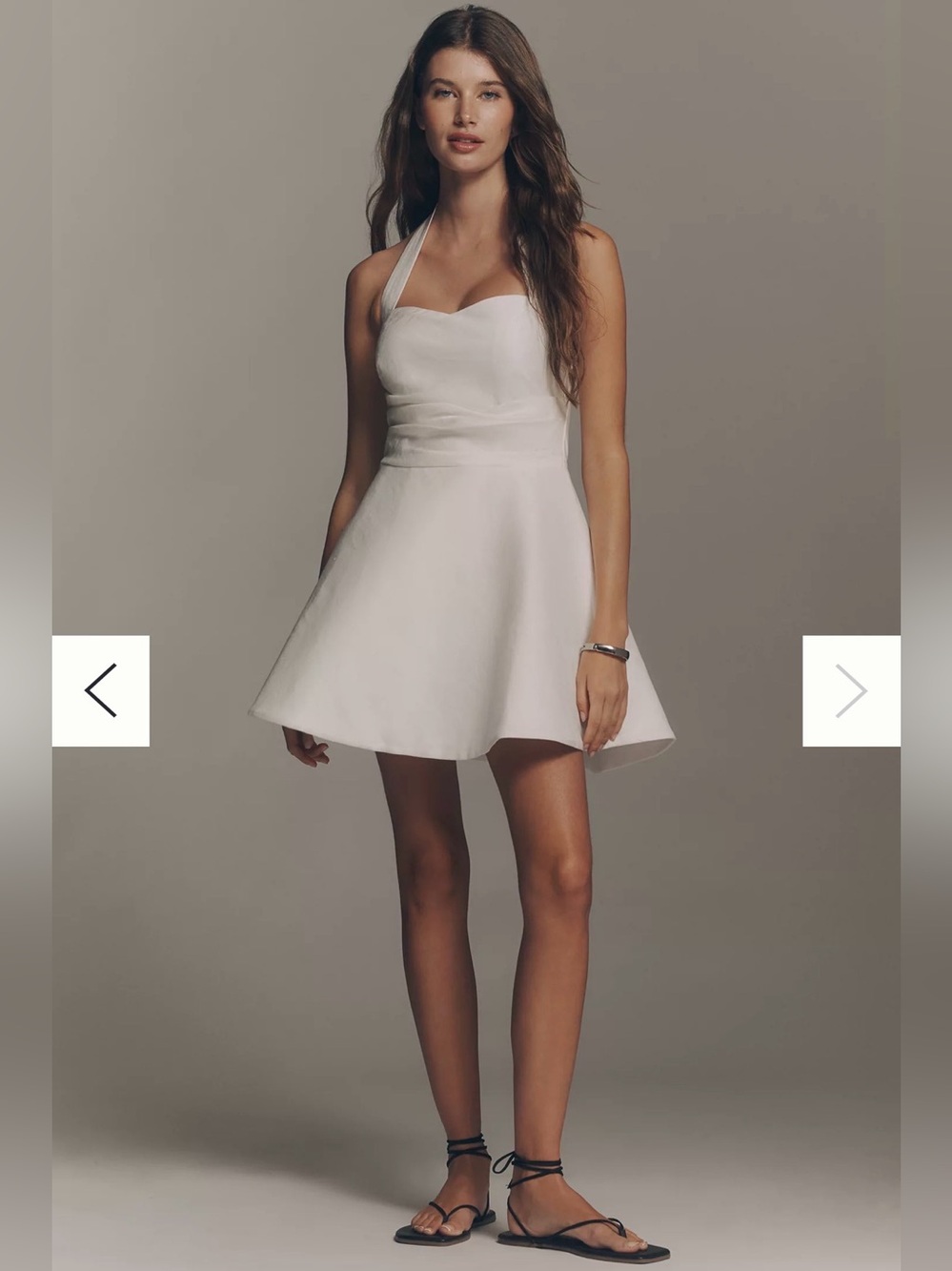 Anthropologie Bardot Sabine Linen Sweetheart Halter Mini Dress